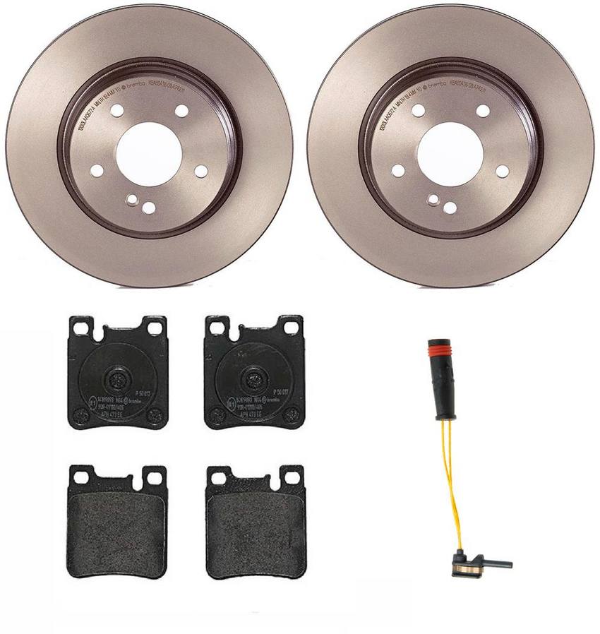 Mercedes Brembo Brakes Kit - Pads and Rotors Rear (300mm) (Low-Met) 210423081264 - Brembo 1535446KIT